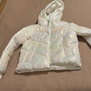 NWT Iridescent white UGG Jacket